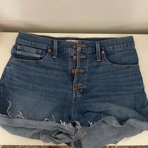 Madewell High rise denim short